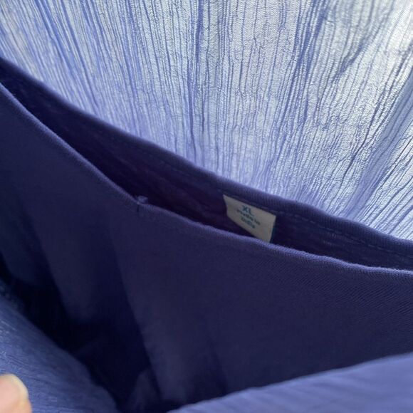 Sundance Led By Dreams Dress Blue Embroidered Floral Sheer XL Boho Old Money - Picture 9 of 12